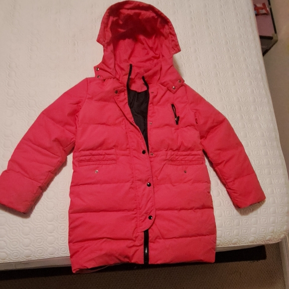 Girls winter jacket, pink, kids size large - Picture 1 of 1